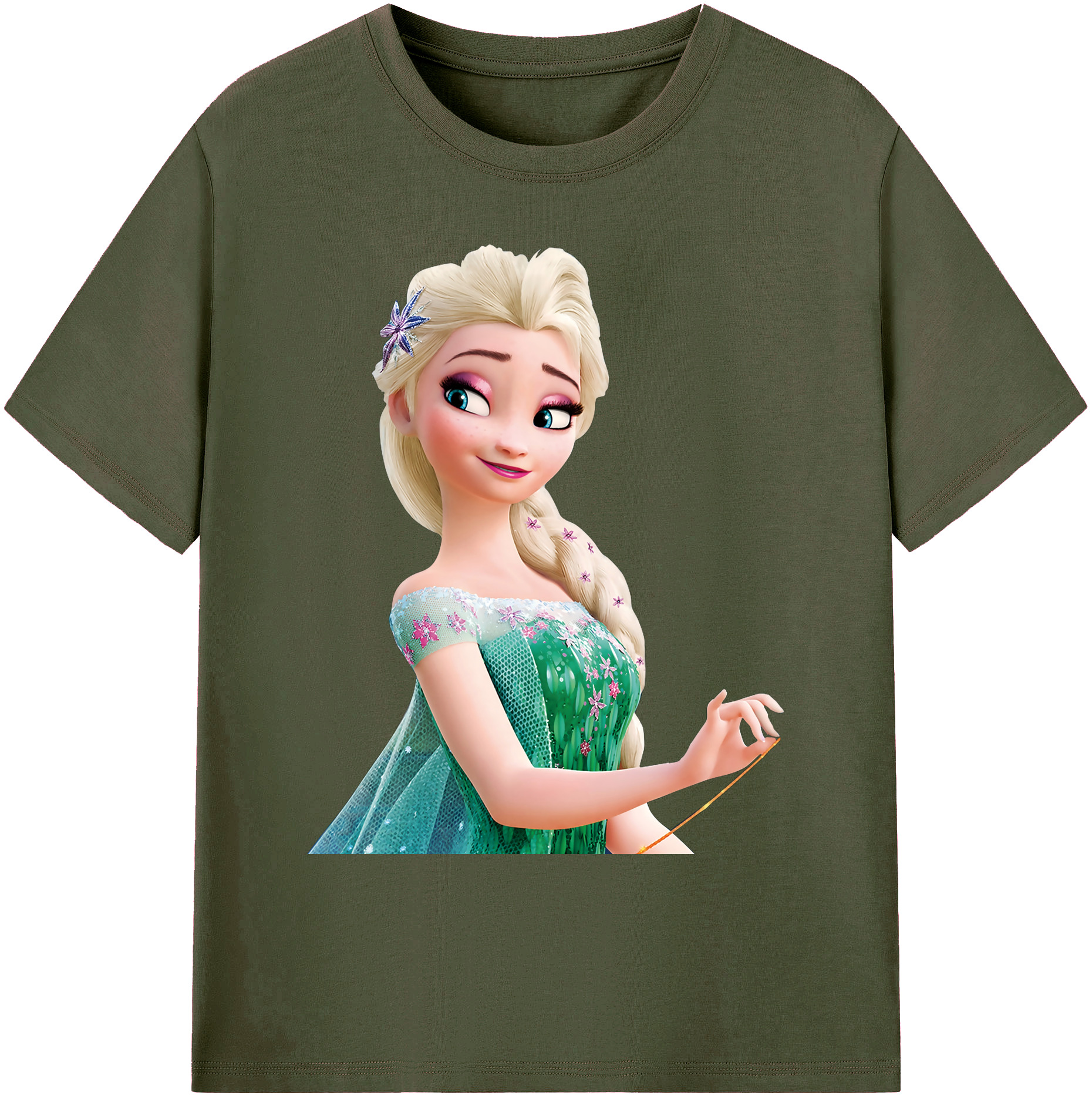 （画像用） アナと雪の女王 アンナ エルサ Frozen Anna Elsa 綿100％ メンズ半袖Tシャツ｜肌触りやわらか＆通気性